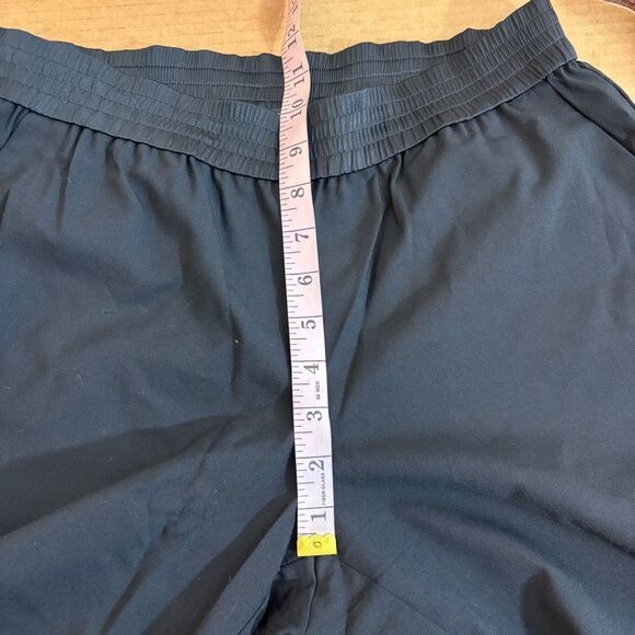 Eileen Fisher, The Fisher Project, Black Tapered Wool Pant Silk Waistband Medium - Picture 11 of 12